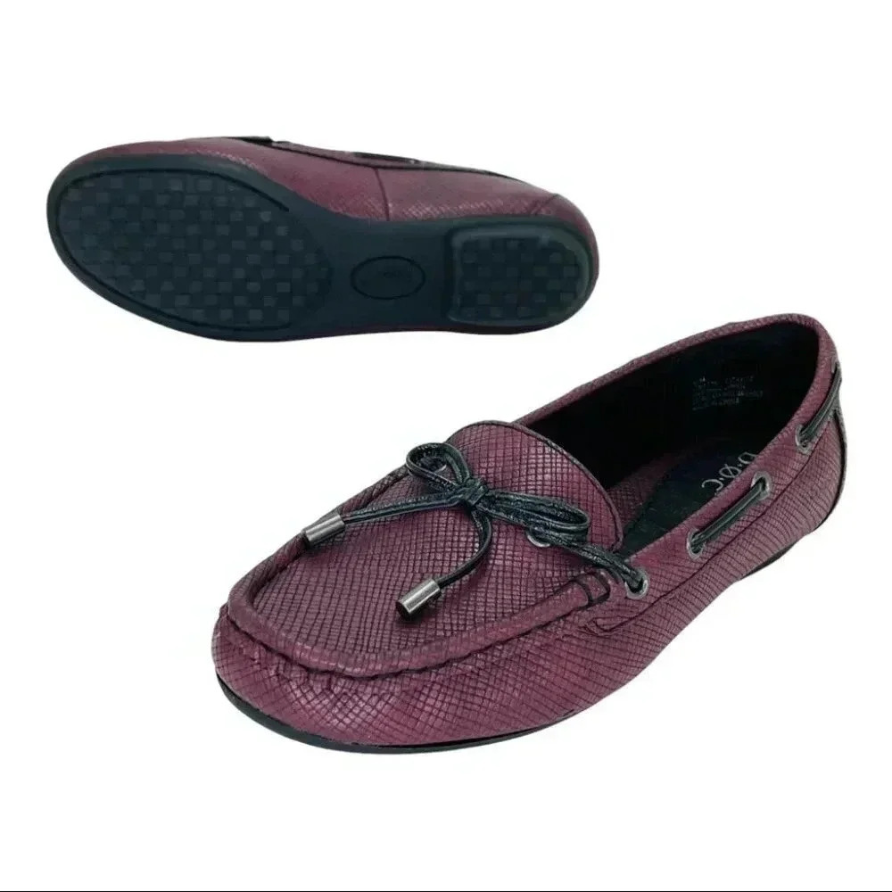 b.o.c. Carolann Wne Textured Faux Leather Moc Toe Womens Loafers Size 6M - Picture 10 of 12